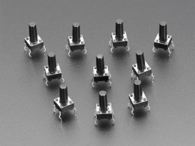 Adafruit Tactile Switch Buttons (6mm tall) x 10 pack