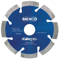 MEXCO DPXCEL11522 XCEL Grade Dual Purpose Diamond Blade 115 x 22mm