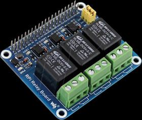 RPI-RELHAT Raspberry Pi - Relay module, 3 Channel, HAT, HLS8L-DC5V-S-C