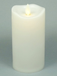 Znicz świeczka LED 150mm efekt wosku biały (Timer 8h)