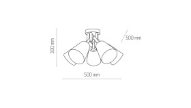 Lampa Sufitowa Solari Kolor Złoty/Biały Aluminium/Tworzywo Sztuczne, Led 516...