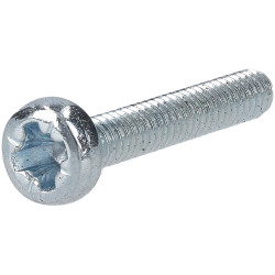 R-TECH 337198 Pozi Pan Head Machine Screws BZP M2 12mm - Pack of 100
