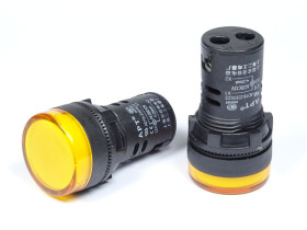 Kontrolka LED 28mm 12V żółta