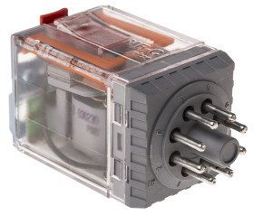 Przekaźnik mocy 230V ac DPDT Releco 2.2W, Wciskane 110Ω Wciskane