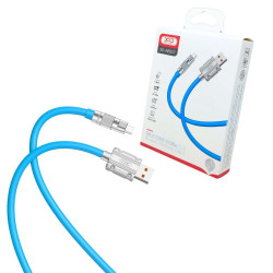 Kabel USB wtyk A - wtyk micro B 6A Silicone Durable, 1,2m niebieski; XO-NB227