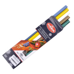 SILIKON KLEJ TERMOTOPLIWY KOLOROWY 11mm 20cm KPL. 5szt