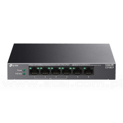 TP-Link LS106LP, Switch niezarządzalny, 6x 10/100 RJ-45, PoE+, desktop