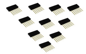 Opencircuit Female header stackable 8 pin - 10 stuks