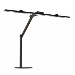 Lampa biurkowa LED z podstawą - profesjonalna z regulacją barwy i jasności - liniowa 72cm - 2 ramiona - 1380lm - czarna - FDDL09
