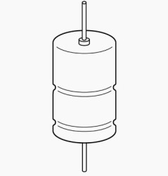 Kondensator 1mF 100V dc Osiowy, Otwór przelotowy EPCOS 21 x 49mm