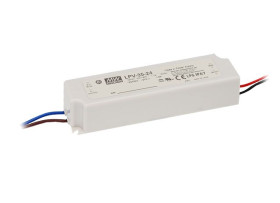Zasilacz diody LED napięcie wyjciowe: 5V 5A napięcie wejściowe: 264V ac, 90 V ac 30 W MEAN WELL