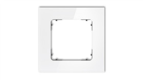 Icon Ramka Uniwersalna Pojedyncza Kwadratowa - Efekt Szkła (Ramka: Biała...