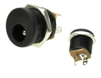 GDC2.5/5.5C12 Gniazdo DC2.5/5.5 Przykręcane na chassis - otwór 12mm