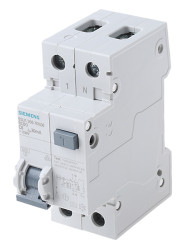 Wyłącznik różnicowoprądowy z członem nadprądowym RCBO, Typ C, 1P+N, 6A, 230V, 30mA, na szynę DIN, Siemens, 5SU1 CE