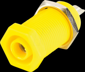 R941924600 Banana socket, 4 mm, solder connection, yellow
