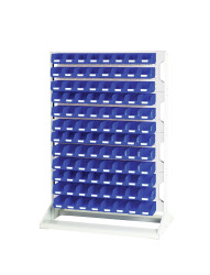 Szafka z panelami ażurowymi głębokość 550mm szerokość 1000mm wysokość 1450mm Jasnoszary Stal Bott