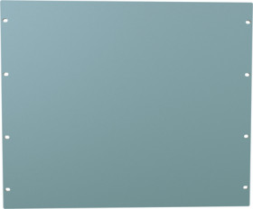 Blind plate, aluminum, (H) 400 mm, 9 U, dark gray, PBPA19015GY2