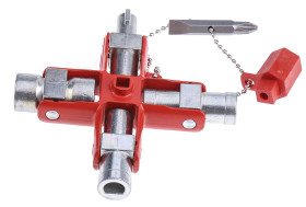 Klucze krzyżakowe Facom 4 kwadratowe jamy: 5, 6, 7–8, 9–10 mm (A). 3 trójkątne jamy: 7, 8–9, 10–11 mm (B). 1 szczelina