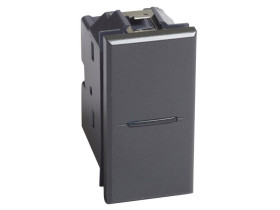 AXOLUTE Wyłącznik zwierny przycisk jednobiegunowy NO 10A (zaciski śrubowe) 1 modułowy AXIAL antracyt HS4005N LEGRAND