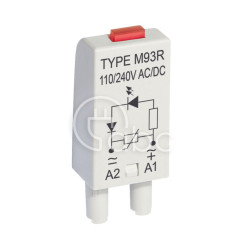 Moduł sygnalizacyjny LV LED czerwony+V 110-230 V AC/DC M93R 854803