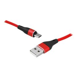 Złącze USB A/USB-C wt-wt 2m czerwony HQ / Lx8572R 2M