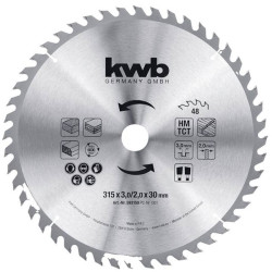 kwb 593159 M Circular Saw Blade 315x30mm Carbide teeth CV-steel