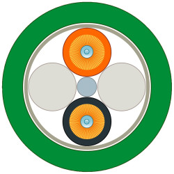 Wielożyłowy kabel przemysłowy 2 -rdzeniowy Światłowód