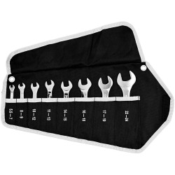 Kunzer 7SLS08 Crowfoot Wrench 5.5-24mm Double-Ended Thin Design