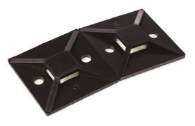 Uchwyt opaski kablowej do opasek 10mm długość 38mm szerokość 38 mm średnica otworu 4.7mm HellermannTyton Czarny