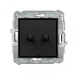 MINI Przycisk dwubiegunowy (dwa klawisze bez piktogramów osobne zasilanie) w stylu amerykańskim czarny mat 12MWPUS-44.2