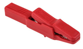 Zacisk krokodylkowy 25A izolowany 9.5mm Czerwony Hirschmann Test & Measurement