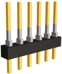 Złącze szpilkowe 6-pinowe raster: 2.54mm -rzędowe TE Connectivity Przewlekany 3.0A 750.0 V.