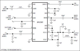 Low-Cost, 900MHz, Low-Noise Amplifier and Downconverter Mixer