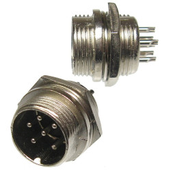 Gniazdo męskie NC517(6-M) 6-pin 4A 125V