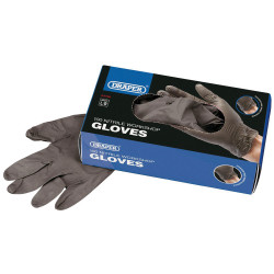 Draper 63760 Workshop Nitrile Gloves - Size 9 / Large - Box of 100