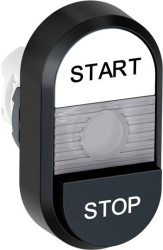 ABB 1SFA611148R1108 MPD19-11C Przycisk podwójny czarny/biały 1 szt.