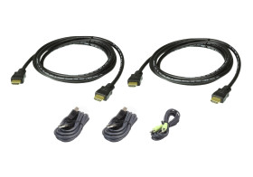 Kabel KVM, Gniazdo audio 3.5 mm, HDMI, USB A - Gniazdo audio 3.5 mm, HDMI, USB B, kolor: Czarny, Aten