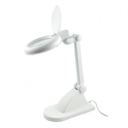 Lampa stołowa na podstawie z lupą 3+12D i podświetleniem