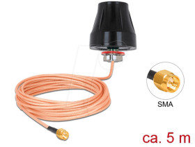 89899 LTE Antenna SMA (RG-316U 5 m) outdoor black