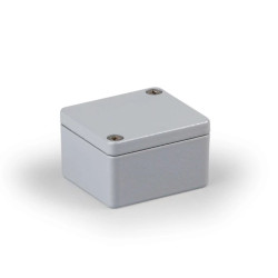Obudowa Cubo H 45x50x30mm boki gładkie aluminium szara IP66 HALP050503