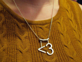 Adafruit Ascii Heart &lt;3 Necklace
