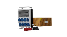 Rozdzielnica Budowlana Na Stojaku Z Kablem Td-S/Fi Skhu 8X230v Schuko...