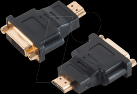 BS77400 adapter HDMI-plug &lt; DVI-D (24+1) bush gold plated