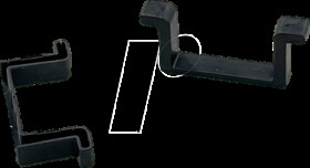 TS35C/15 End cap for TS35 rail mounting, black
