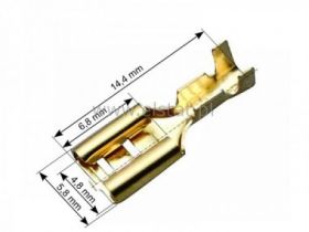 Konektor GN ( nasuwka) mosiądz 4,8 / F-1 - 10szt