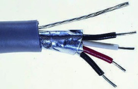 Wieloparowy kabel przemysłowy, 2 -parowy , 22 AWG AWG , izolacja PVC Ekranowany Przewód wielożyłowy