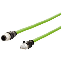 Metz Connect 142M4D15010 Network cable 1m Green PUR CAT 5e S/UTP Oil-resistant