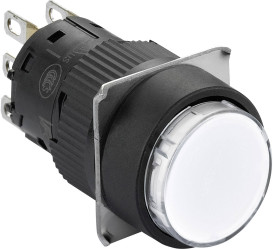 Schneider Electric XB6EAW1B1P Przycisk podświetlany XB6EAW1B1P, 16 mm, 250 V, 3 A, 5 szt.