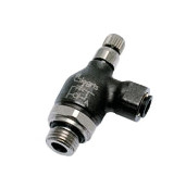 Szybki zawór wydechowy G 1/4 męskie 10 barów Mosiądz niklowany rura: 6mm Legris