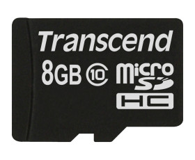 Karta Micro SD MicroSDHC, MicroSDXC, 8 GB Nie, Transcend -25 → +85°C